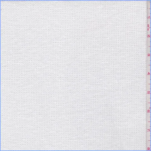 2 1/2 YD PC-White Polyester Thermal Knit Fabric