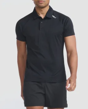 2XU Mens Aspire Polo - Black/White