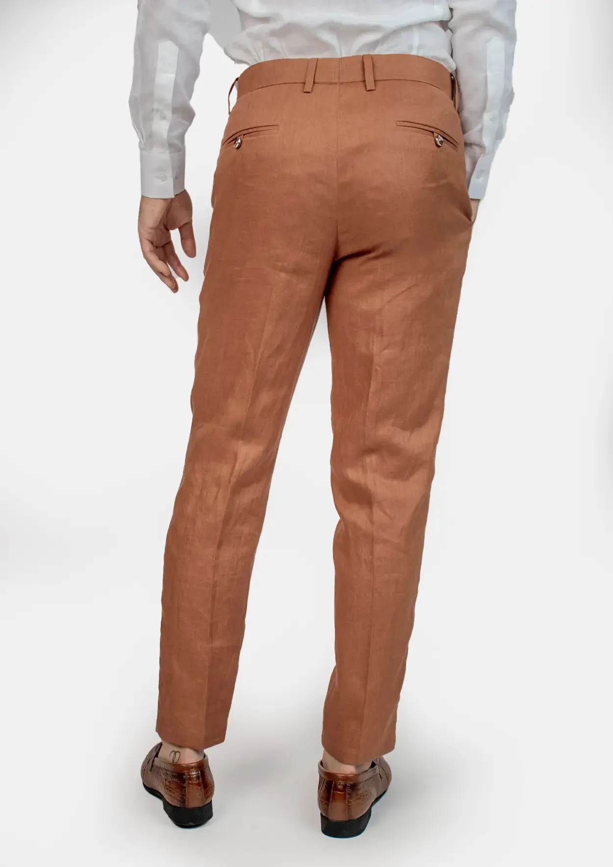 Amber Brown Linen Pants