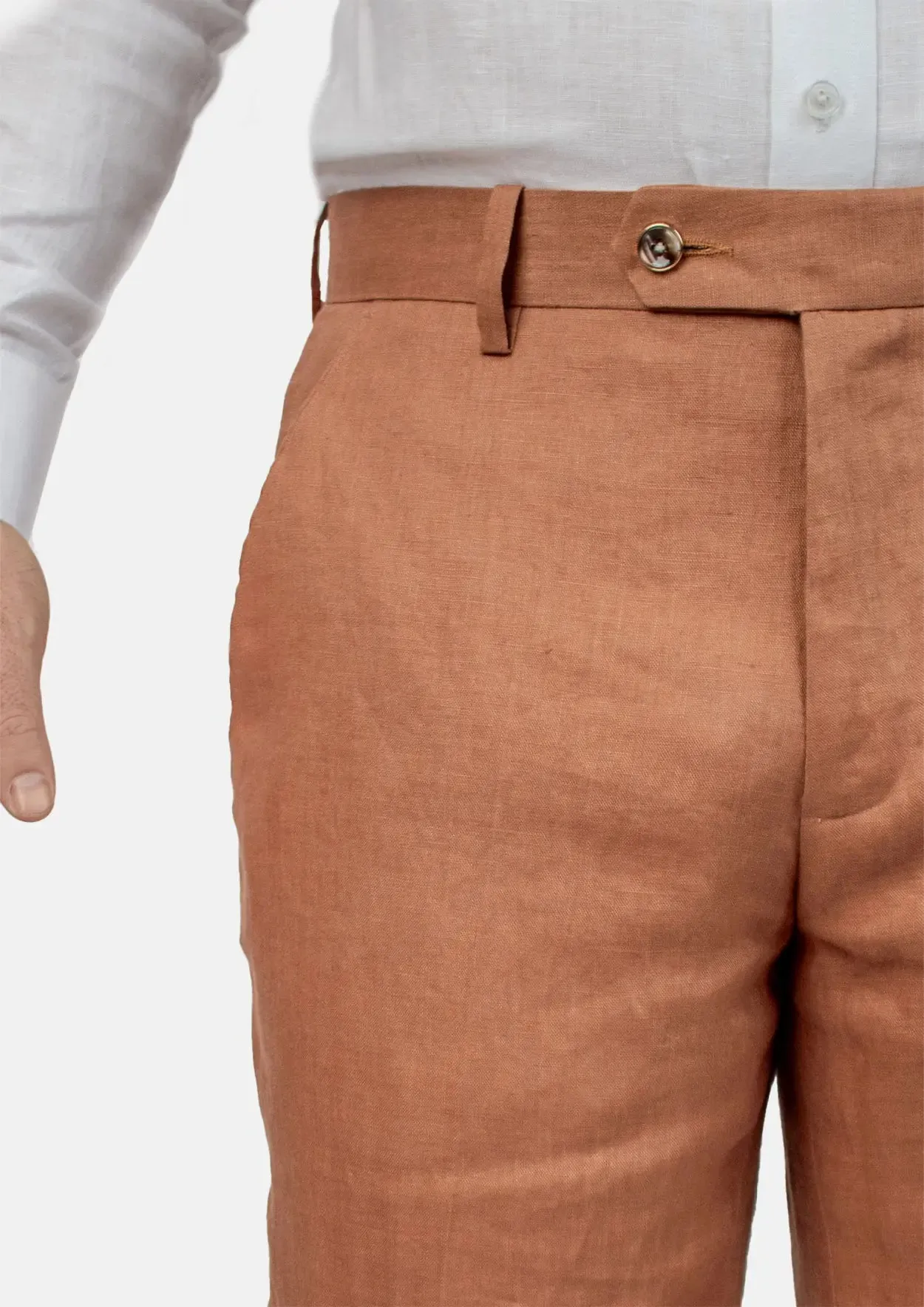 Amber Brown Linen Pants