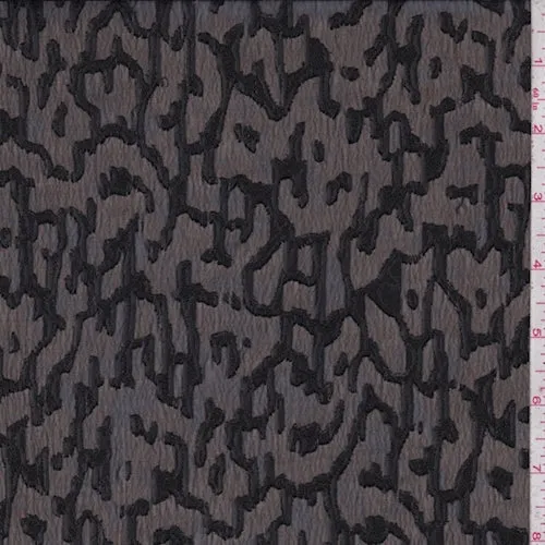 Black Abstract Jacquard Chiffon Fabric