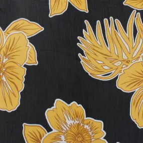 Black-Multi Famous Designer Floral Printed Viscose Chiffon Woven Fabric