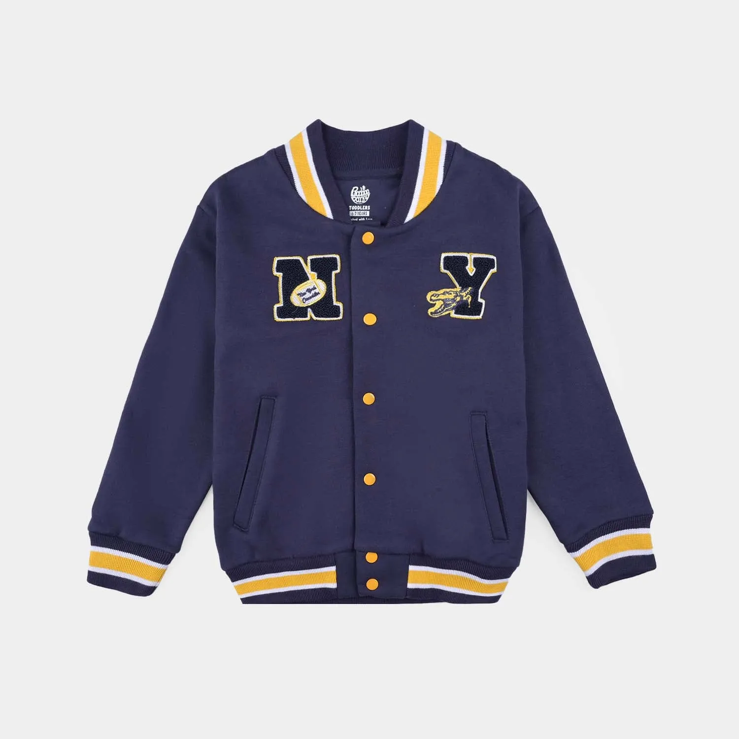 Boys Fleece Knitted Jacket NY-Navy Blue