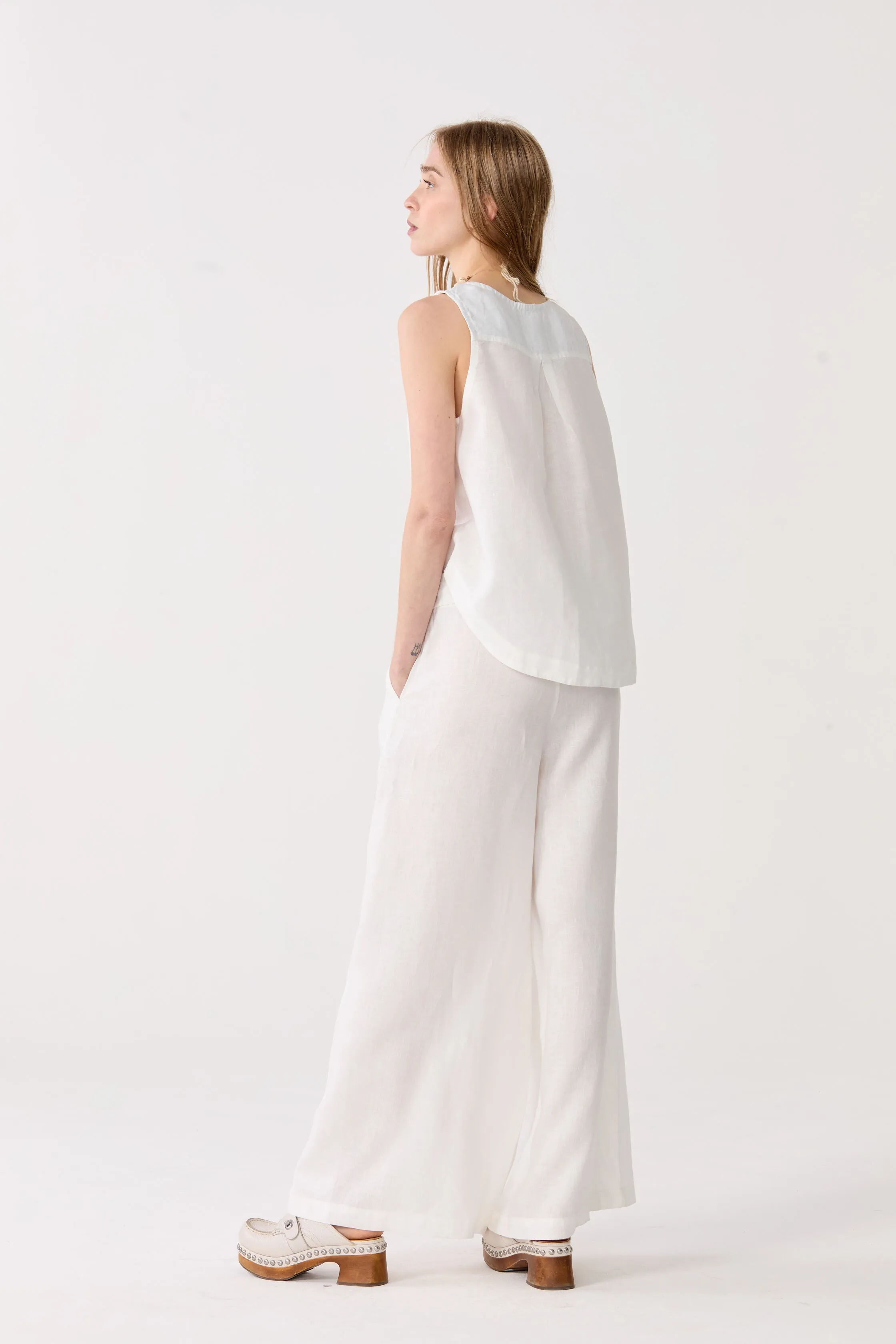 Cape Linen Pants - Off-White