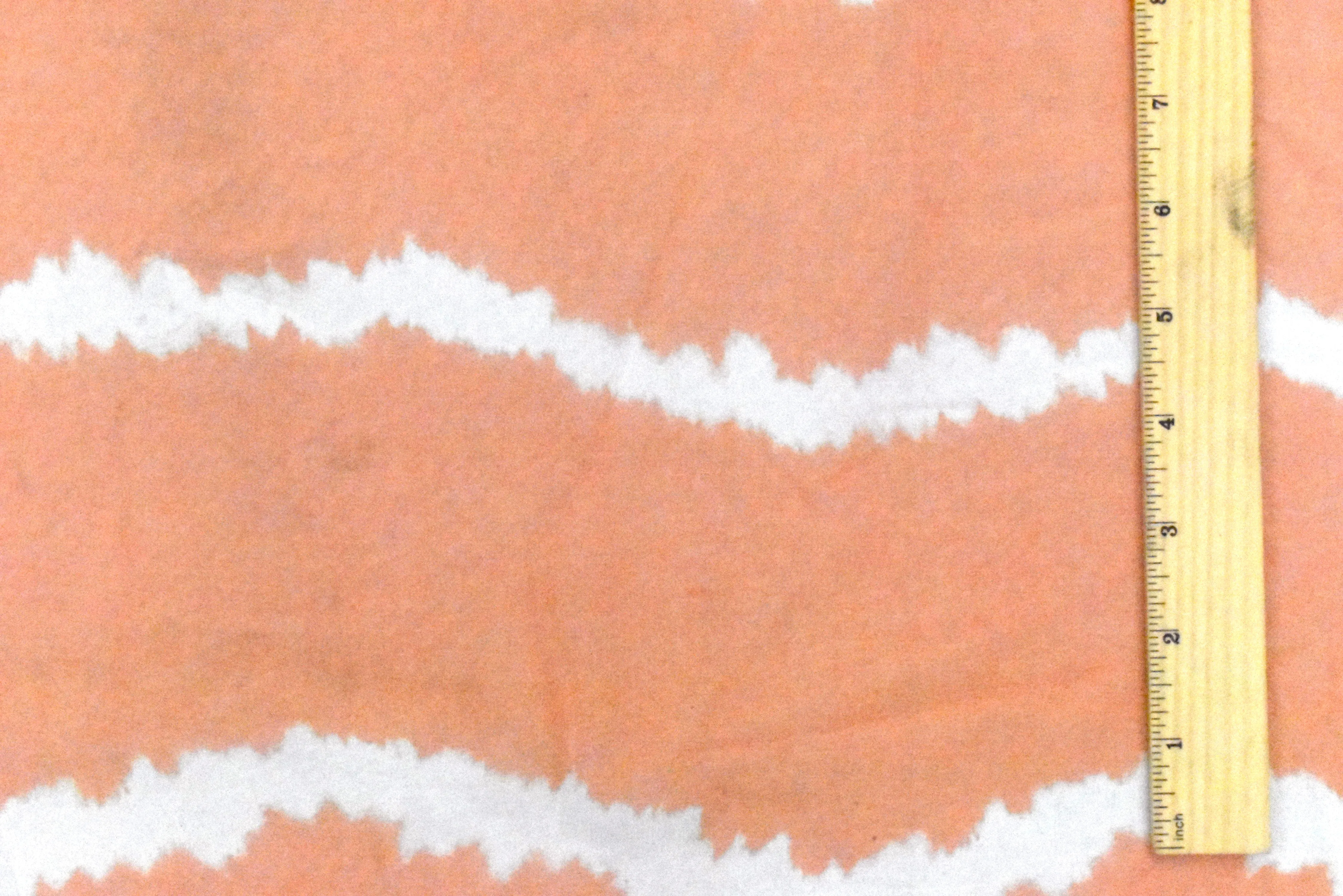 Citrus Orange-Ivory Tie Dye Printed Poly Chiffon Woven Fabric