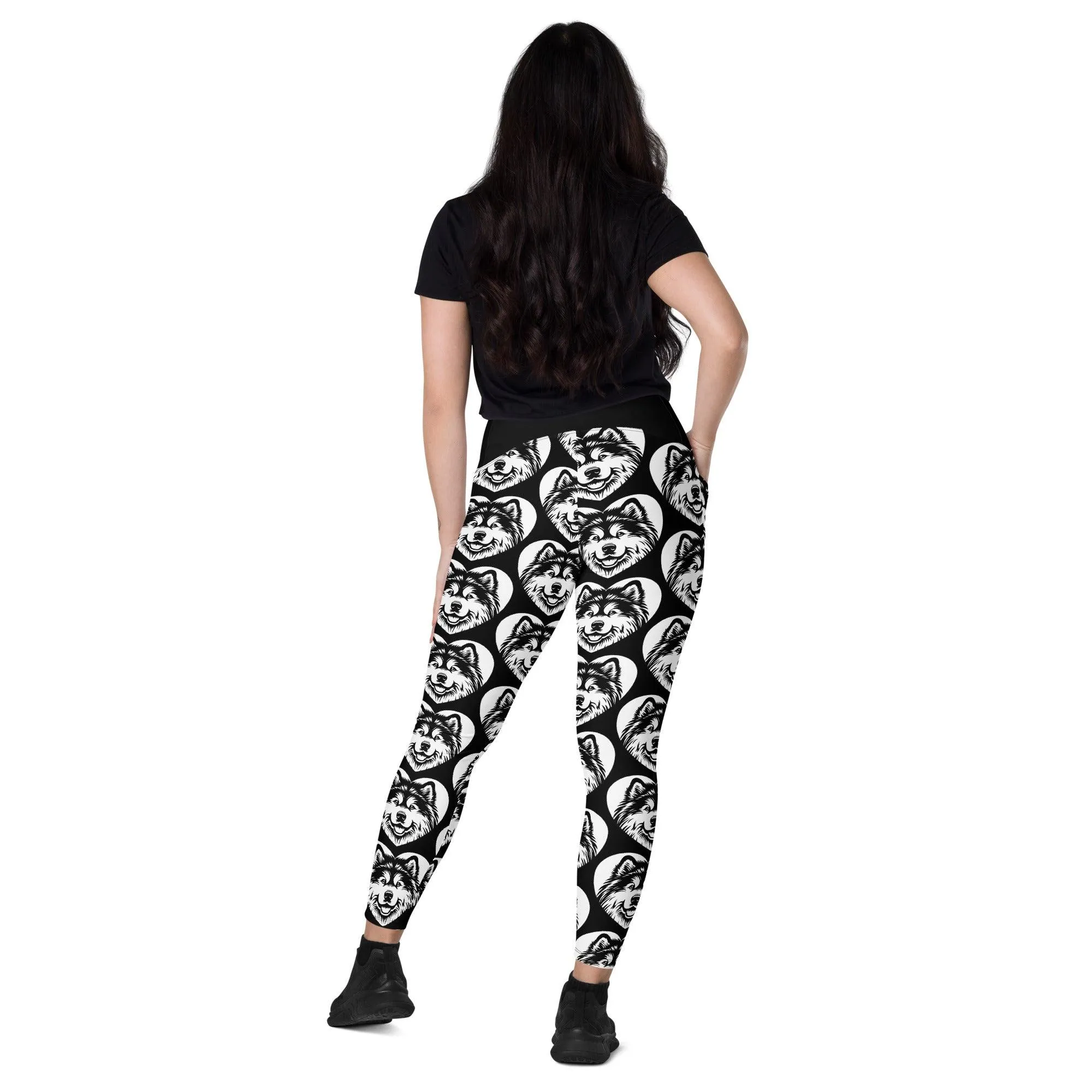 DOG BREED LEGGINGS with pockets - ALASKAN MALAMUTE - HERTTAHOUND