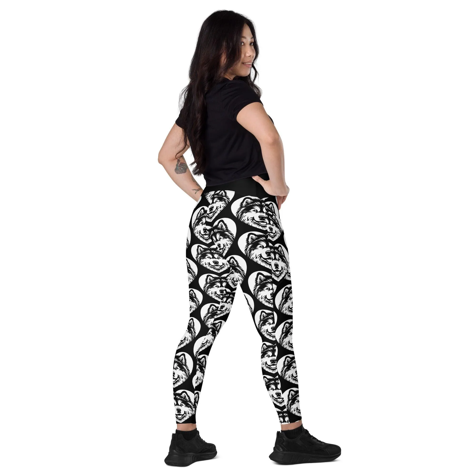 DOG BREED LEGGINGS with pockets - ALASKAN MALAMUTE - HERTTAHOUND