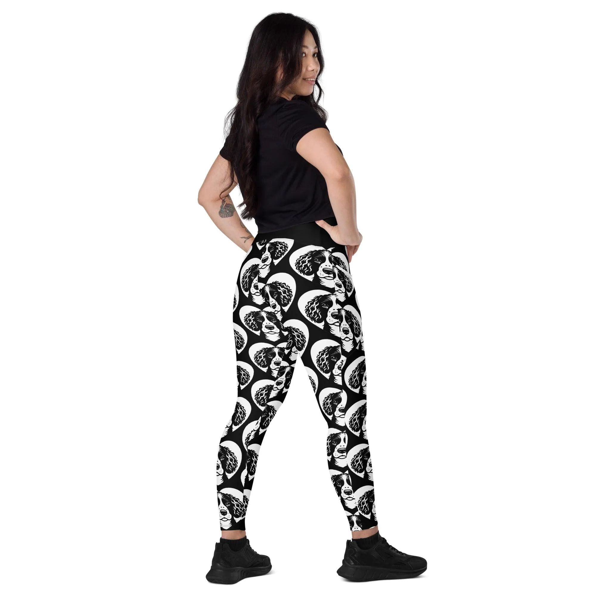 DOG BREED LEGGINGS with pockets - AMERICAN WATER SPANIEL - HERTTAHOUND