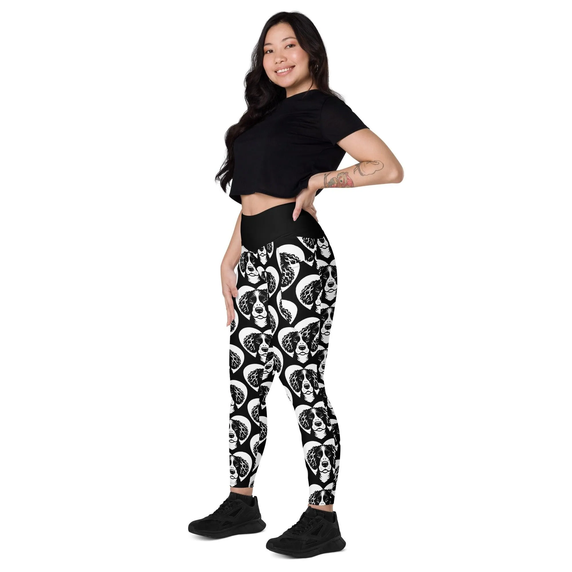 DOG BREED LEGGINGS with pockets - AMERICAN WATER SPANIEL - HERTTAHOUND