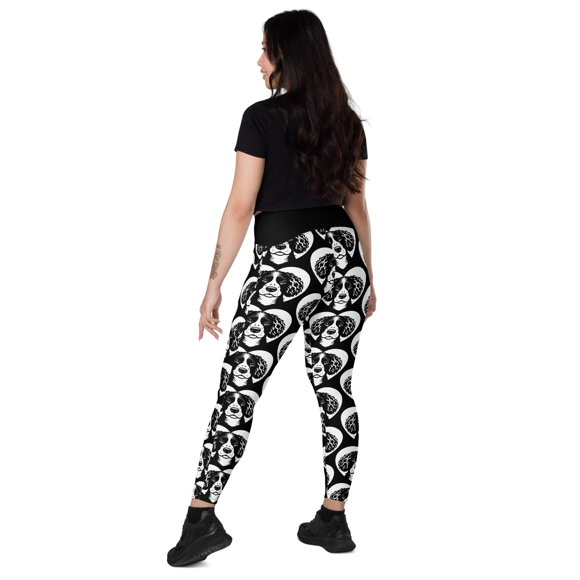 DOG BREED LEGGINGS with pockets - AMERICAN WATER SPANIEL - HERTTAHOUND