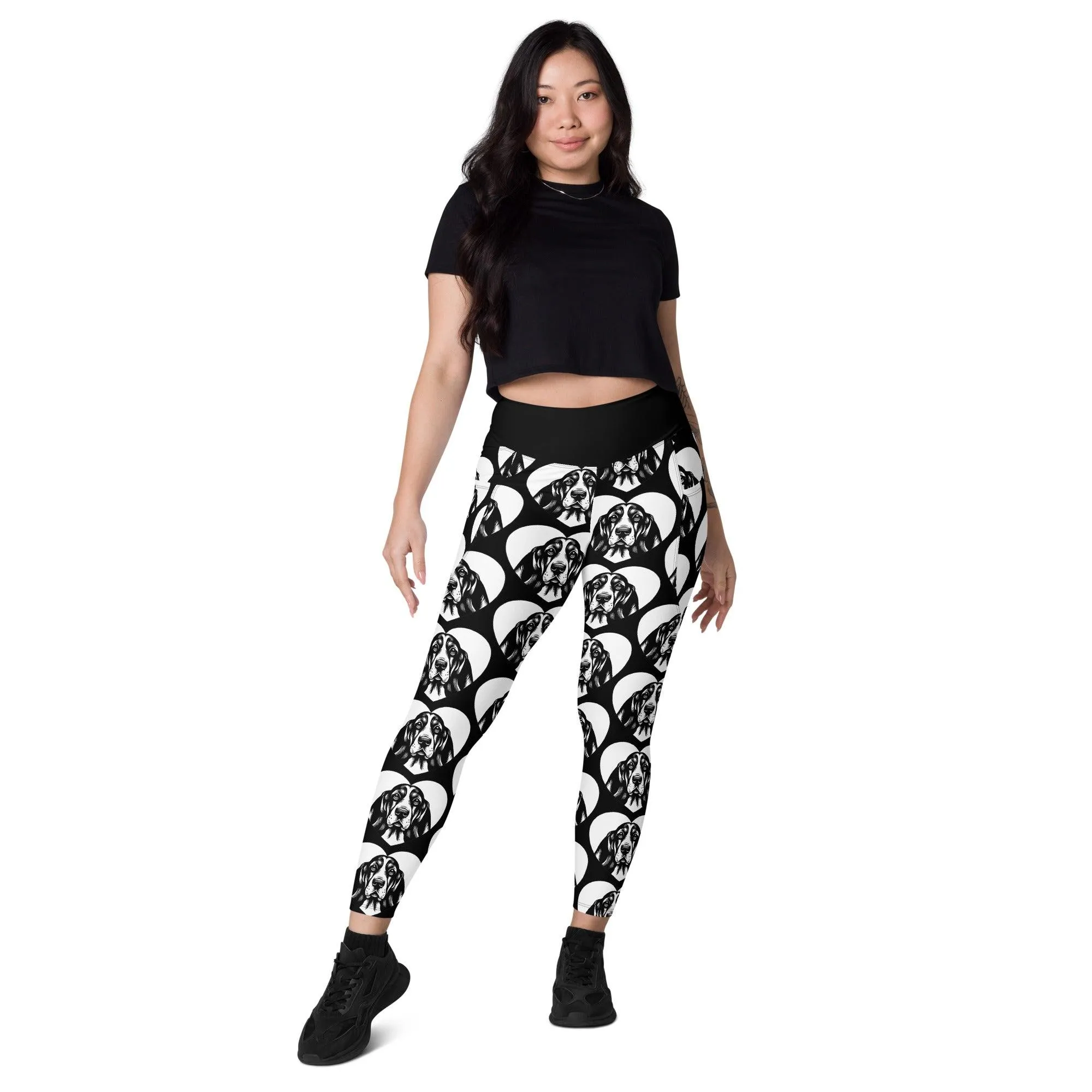 DOG BREED LEGGINGS with pockets - BASSET HOUND - HERTTAHOUND