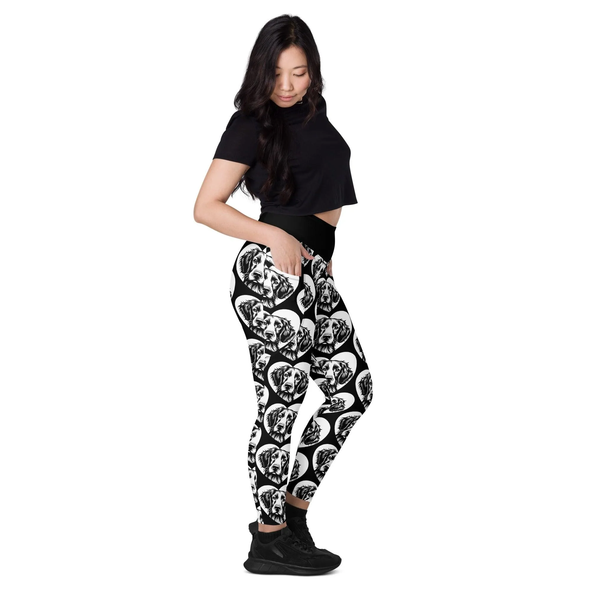 DOG BREED LEGGINGS with pockets - BRITTANY SPANIEL - HERTTAHOUND