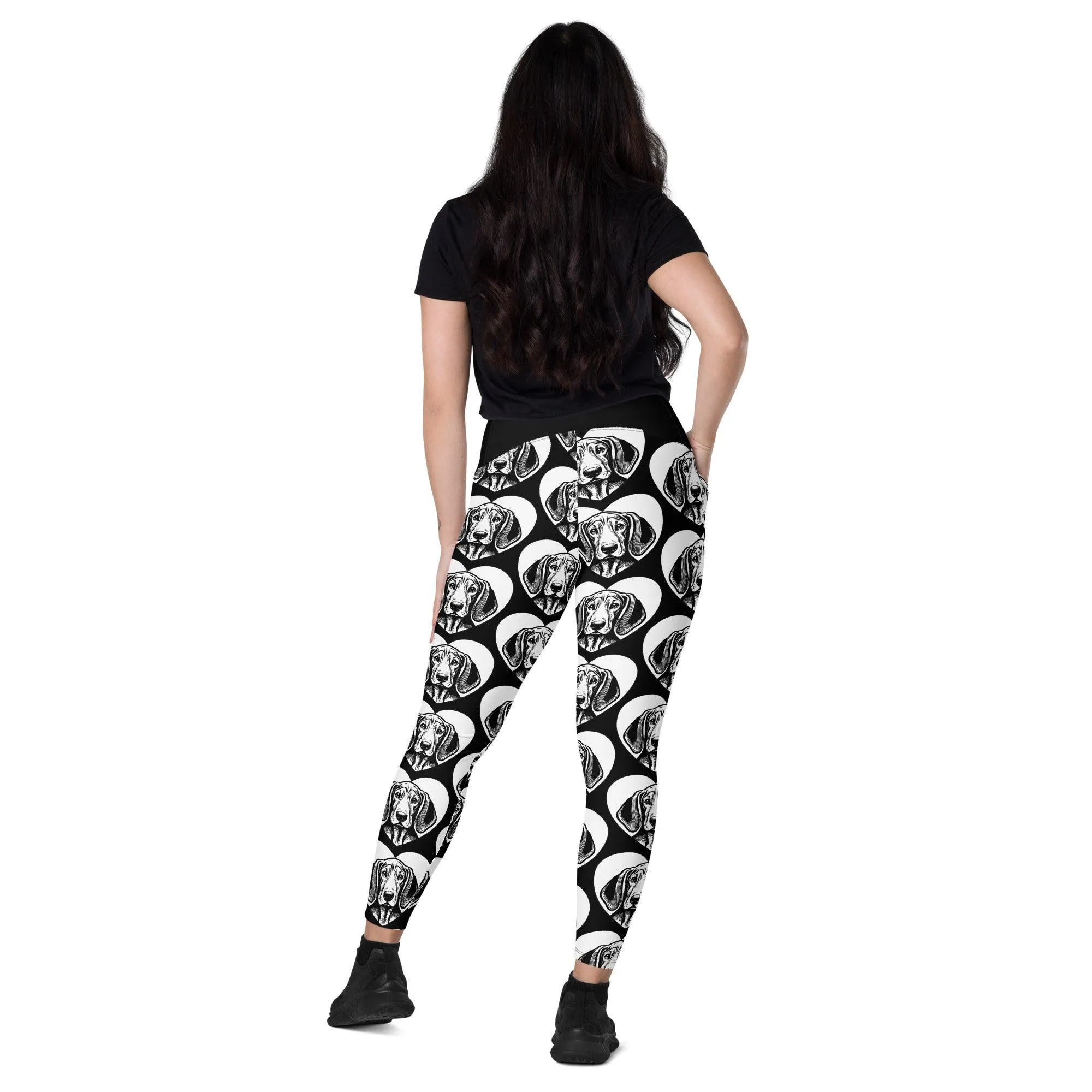 DOG BREED LEGGINGS with pockets - COONHOUND - HERTTAHOUND