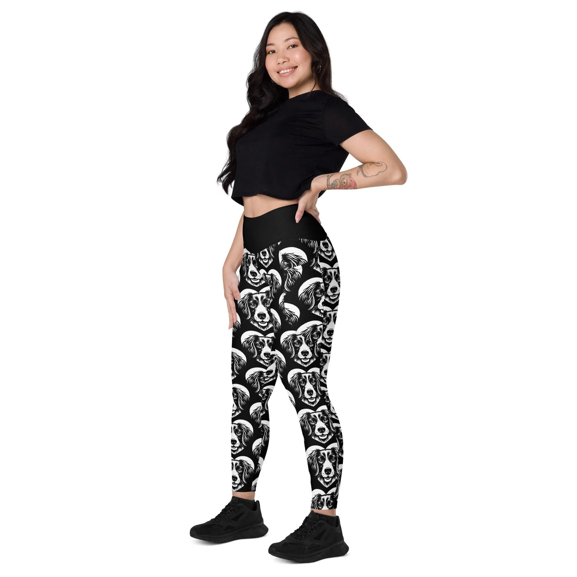 DOG BREED LEGGINGS with pockets - SMALL MÜNSTERLÄNDER - HERTTAHOUND