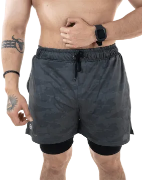 Grey 2Layer Performance Shorts