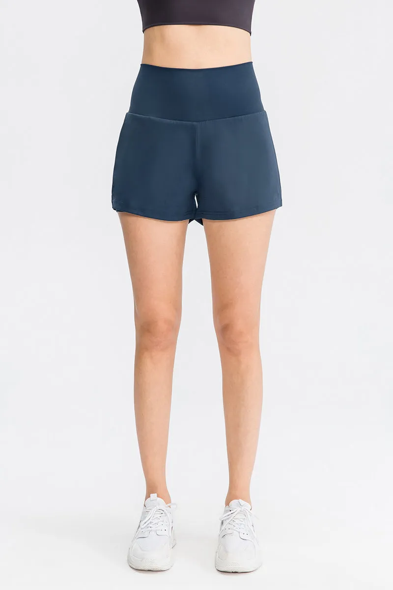 High-Rise Track Running Shorts