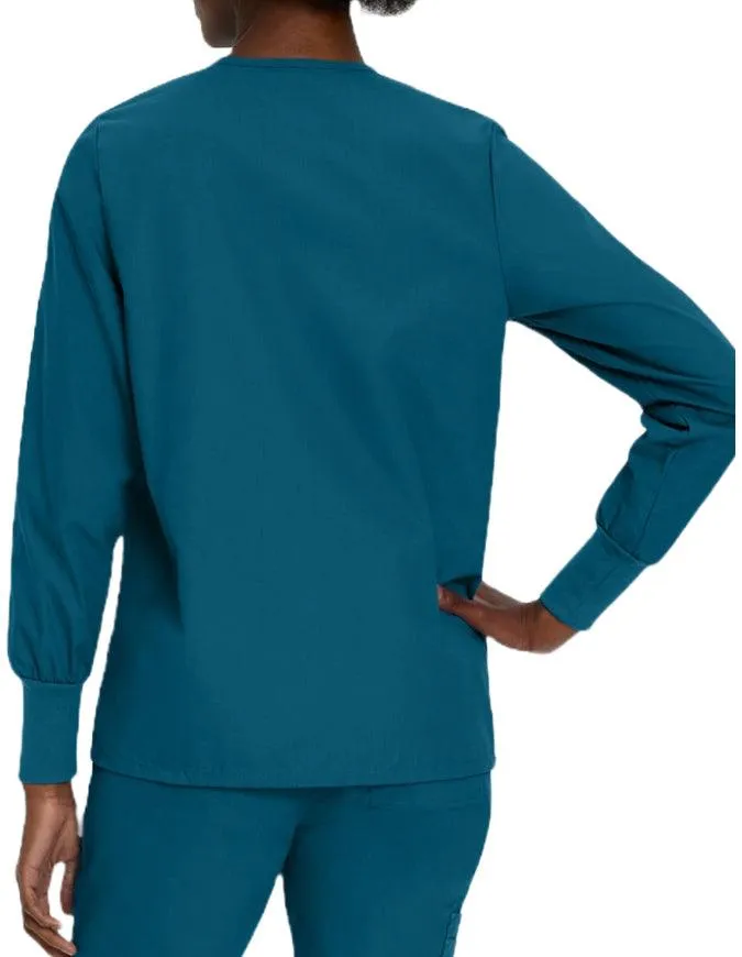 Landau 29 Inch Women's Snap Front Nursing Scrub Jacket