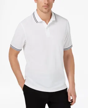 Macy's Club Room Men's Performance Stripes Polo, White