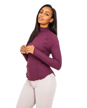 Make It Easy Thermal Top in Precious Wine