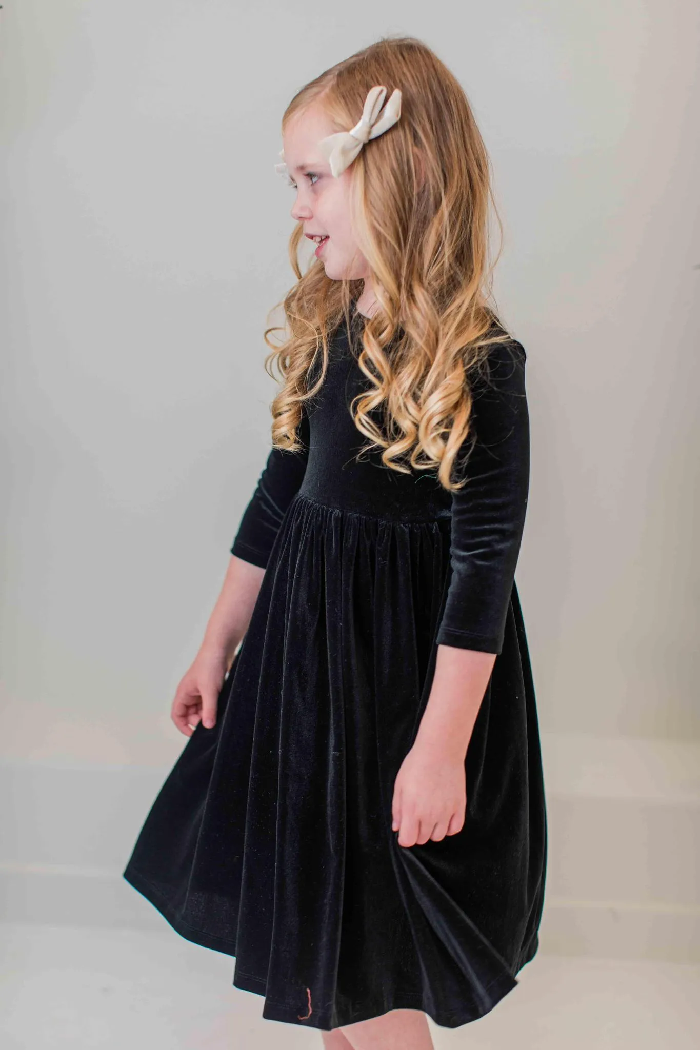 Mila & Rose Black Velvet Twirl Dress