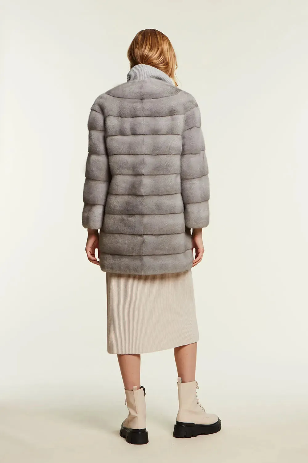 Mink coat grey