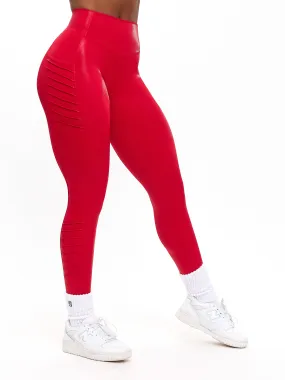 Moto Pocket Legging - Red Hot Patent