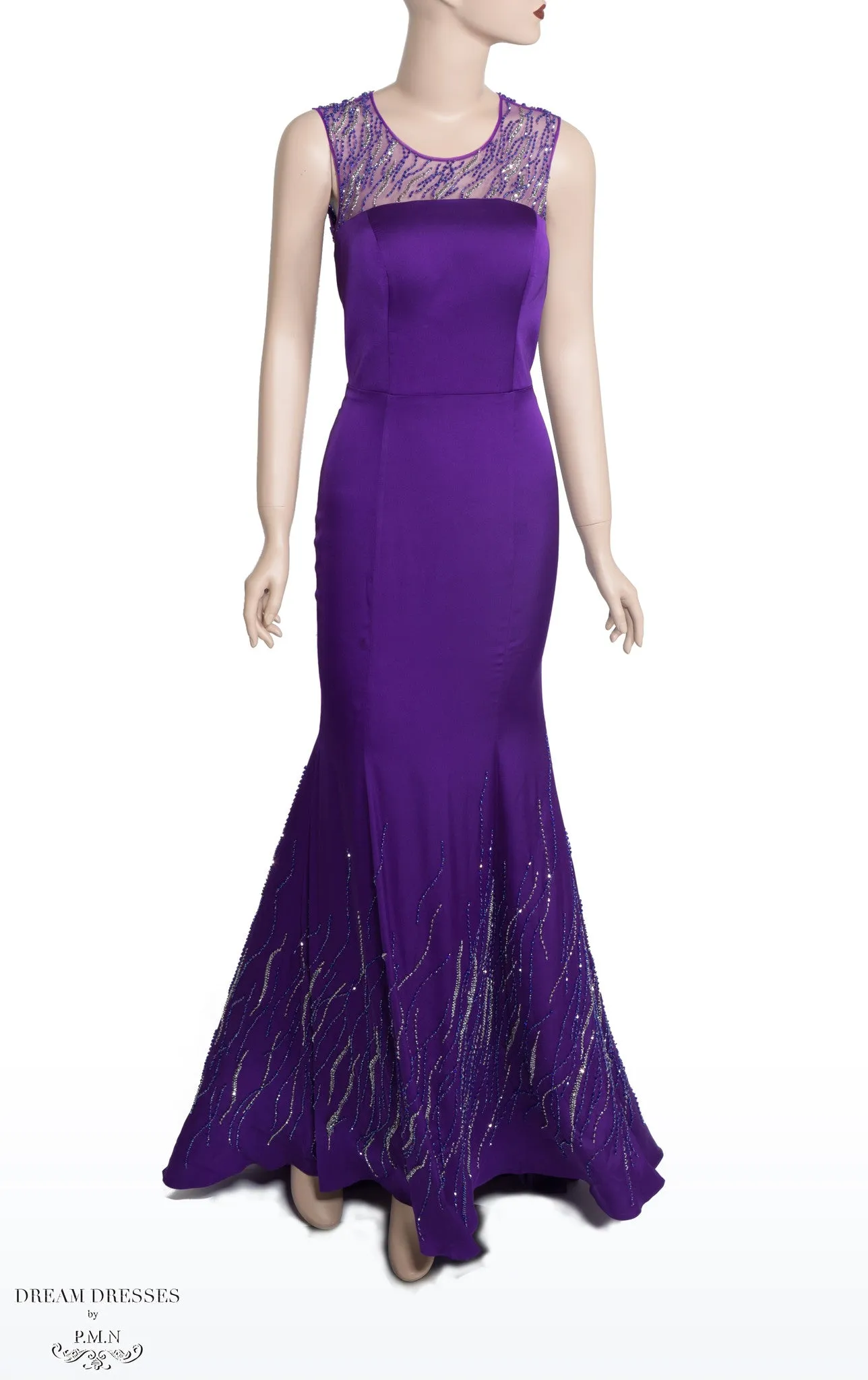 Purple Bead-embellished Dress (#Nicolle)