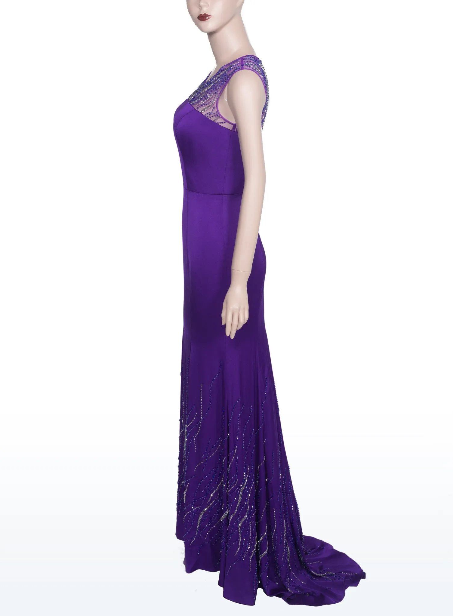 Purple Bead-embellished Dress (#Nicolle)