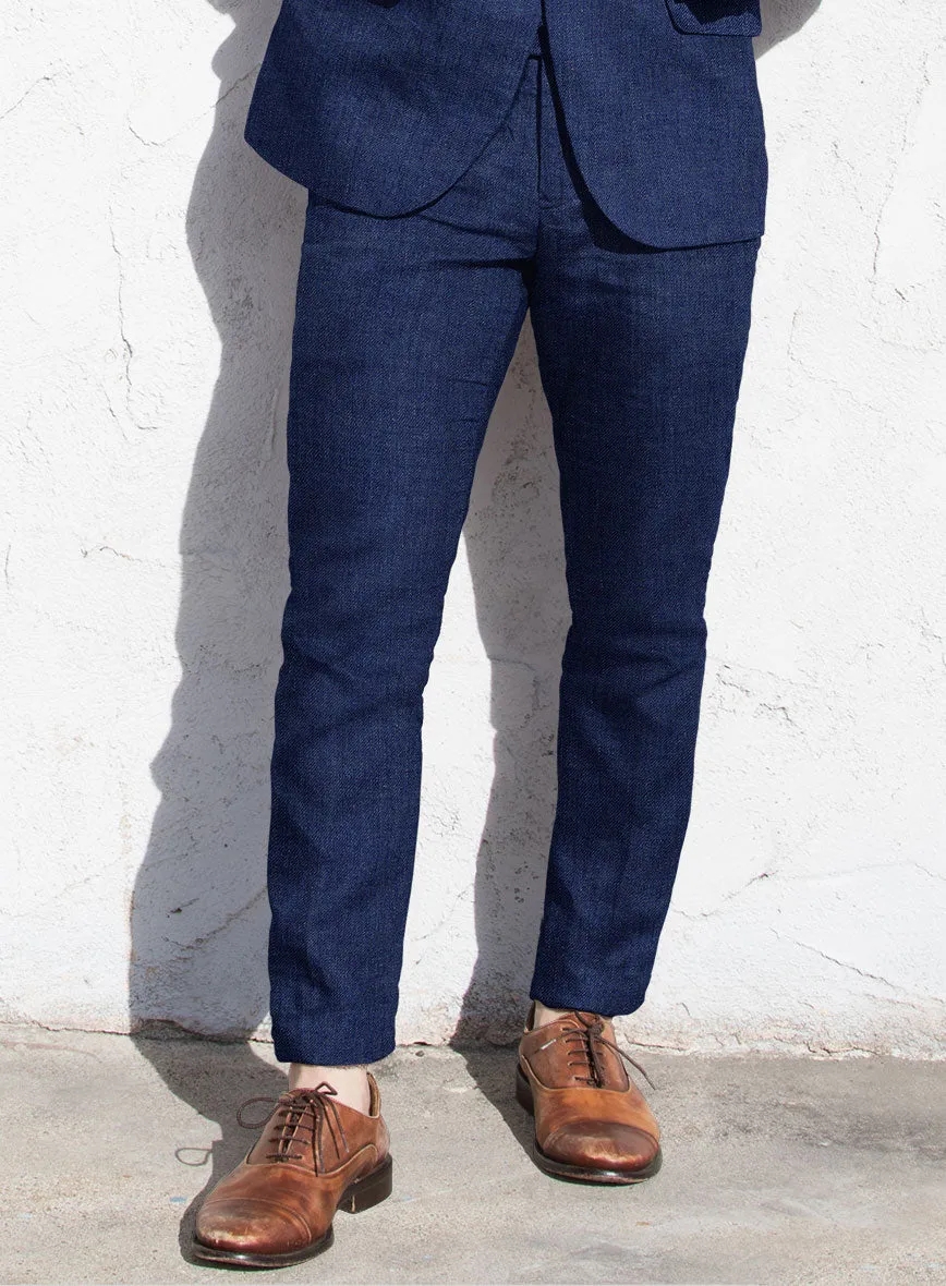 Solbiati Pericle Blue Linen Pants