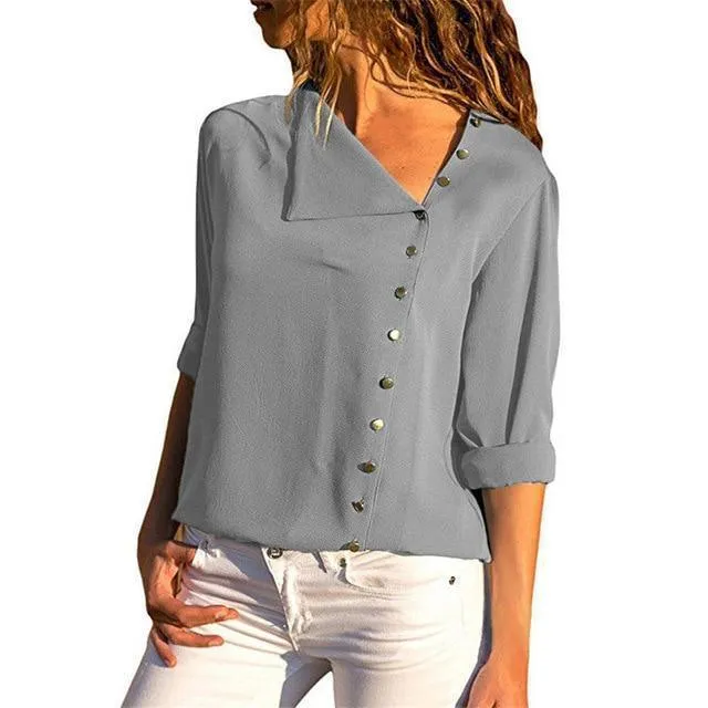 Women Blouse Summer Chiffon Blouse