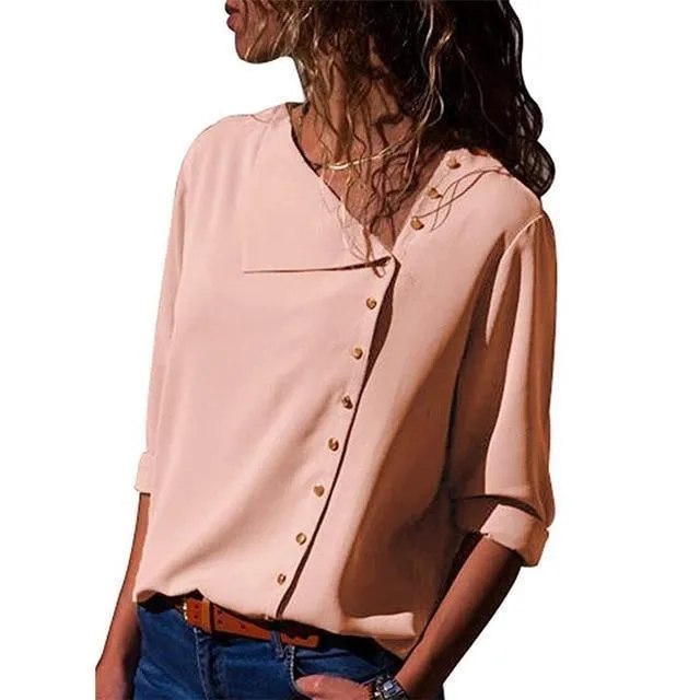 Women Blouse Summer Chiffon Blouse