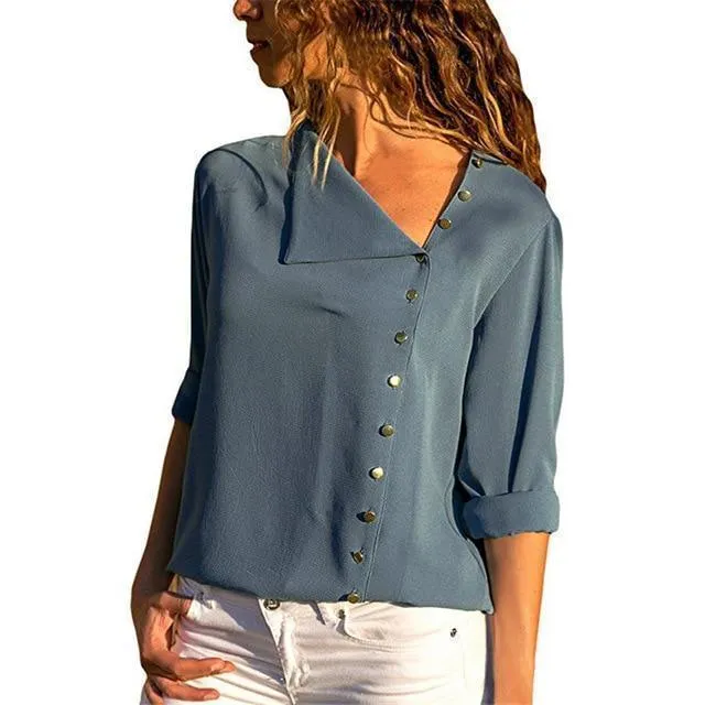 Women Blouse Summer Chiffon Blouse