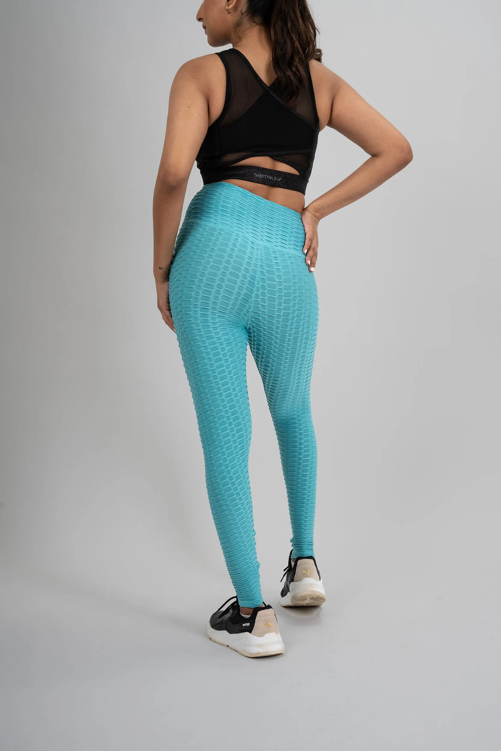 Women Tights - Aqua Blue