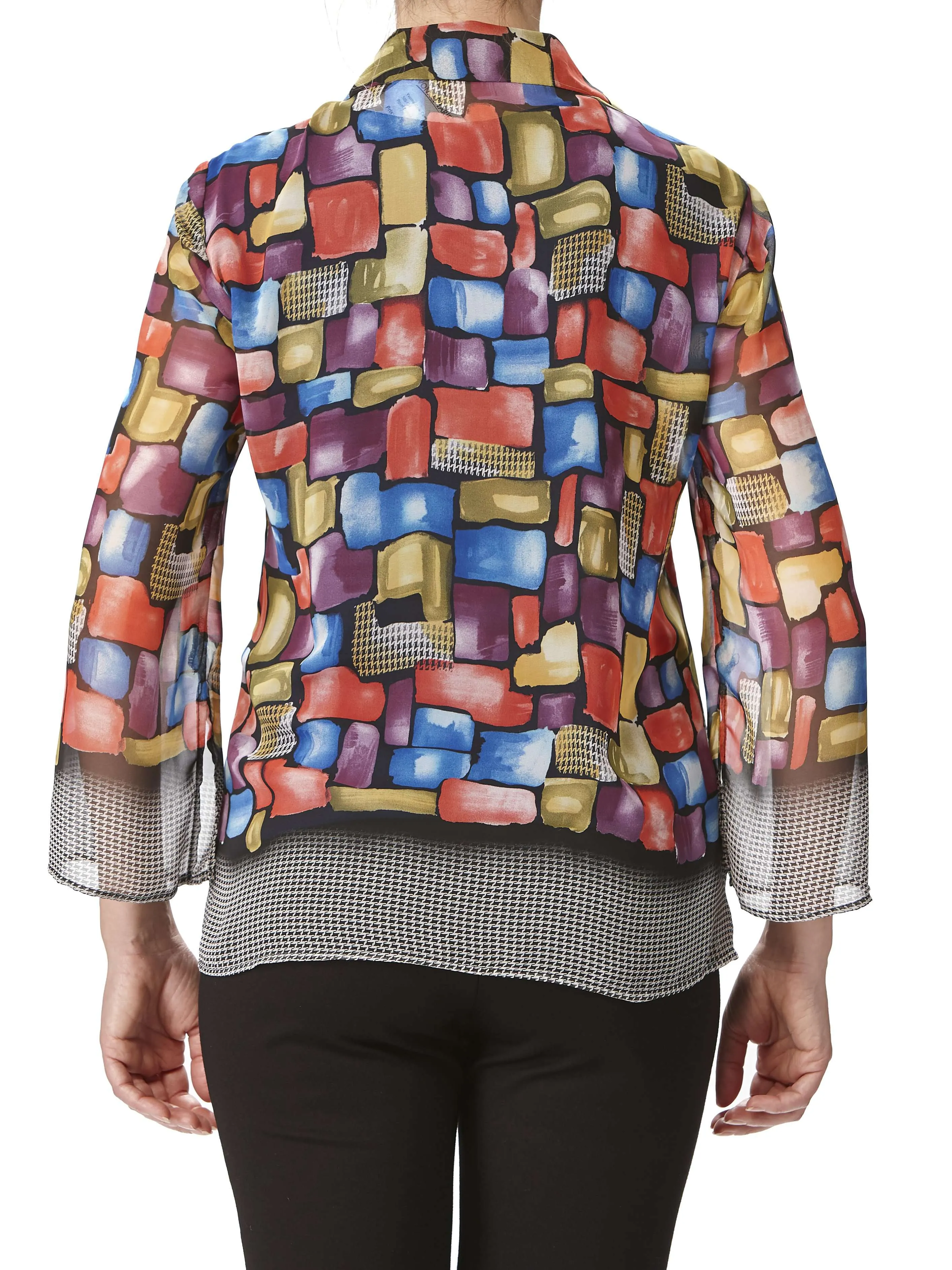 Women's Blouses on Sale Colorful no Crease Chiffon Fabric Flattering fit Quality Made In Canada Exclusive At Yvonne Marie Boutiques