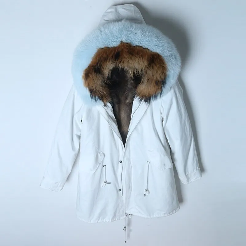 Women's Winter Casual Warm Hooded Thick Parka With Fox Fur